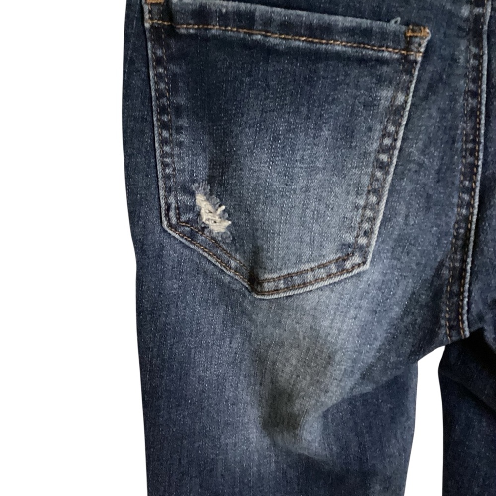 Rue21 Size 0 High Rise Dark Blue Distressed Ankle Jeggings - Picture 7 of 11